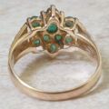 Emerald Cluster Ring in 9ct Gold.