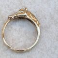 Horse Head and Mane Ring in 9ct Gold,  a UK O or a US 7 1/4.