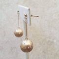 Glitterball Drop Earrings in 9ct Gold