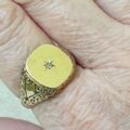 Big Ornate Signet Ring in 9ct Gold, a UK size V or a US 11.