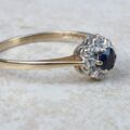 Sapphire and Diamond Ring in 9ct Gold,  a UK S or a US 91/2.