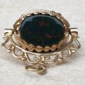 Carnelian, Bloodstone and Onyx Spinner Fob Pendant in 9ct Gold.