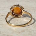 Madeira Citrine Oval Solitaire Ring in 9ct Gold,  a UK P 1/2 or a US 8.