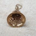 Ornate Heart Patterned Ringing Bell Pendant in 9ct Gold.