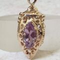 Luscious Lantern Pendant with Amethyst in 9ct Gold