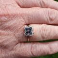 Marquise Sapphire and Diamond ring in 9ct Gold, a UK K 1/2 or a US 5 3/4