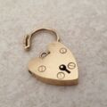 Large Plain Heart Padlock in 9ct Gold