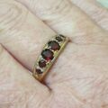 Six Stone Graduating Garnet Band Ring in 9ct Gold, a UK S or a US 9 1/4