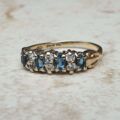 Marquise Cut Topaz and Paste Ring in 9ct Gold, a UK L or a US 6.