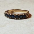 Super Seven Stone Sapphire Band in 9ct Gold, a UK size P or a US 7 3/4 – 8.