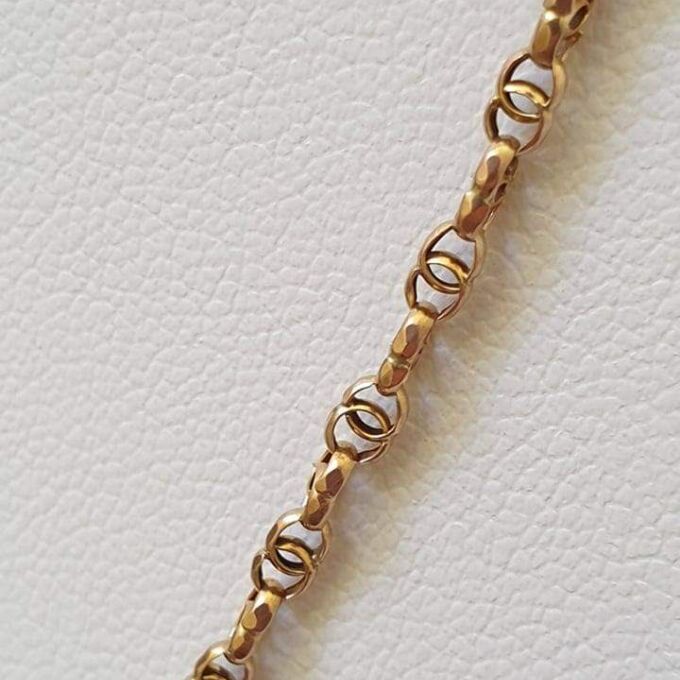 Antique Chain Necklace in 9ct gold, 18 inches.