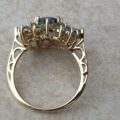 Reserved – Multistone Dress Ring in 9ct Gold,  a UK M 1/2 or a US 6 3/4.