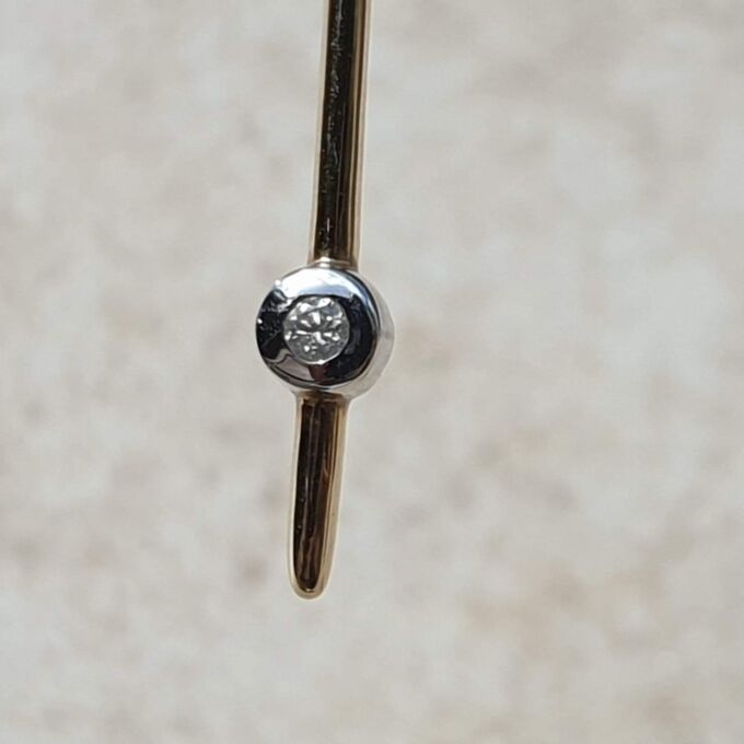 Bar Drop Diamond Earrings in 9ct Gold