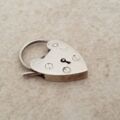 Vintage Plain Heart Padlock in Silver