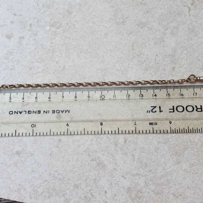 Belcher Chain Bracelet with Dog Clip, 7 1/2 inches, in 9ct Gold