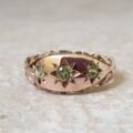 Peridot Gypsy Ring in 9ct Rose Gold,  a UK L 1/2 or a US 6.