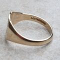 Engraved Shield Signet Ring in 9ct Gold, a UK W or a US 11 1/4