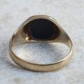 Squared Onyx Signet Ring in 9ct Gold, a UK J 1/2 or a US 5 1/4