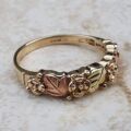 Flower and Leaf Design Ring in 9ct yellow & rose gold, a UK O or a US 7 1/2