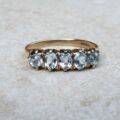 Five Stone Topaz Ring in 9ct Gold, a UK K or a US 5 1/2