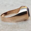 Red Paste Signet Ring in 9ct Gold,  a UK J or a US 5 1/4