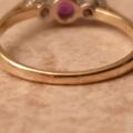 Purple Sapphire and Diamond Ring in 18ct Gold, a UK M 1/2 or a US 6 1/2.