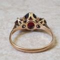 Garnet Trilogy Ring in 9ct Gold.