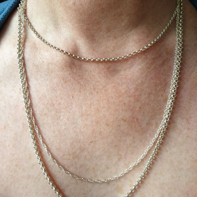 Belcher Chain in Sterling Silver, 16 inches.
