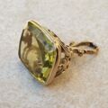 Green Paste Pendant in 9ct Gold.