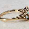 Intricate Multi Stone Opal and Sapphire Ring in 9ct Gold, a UK O or a US 7 1/4.