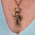 Articulated Teddy Bear Pendant in 9ct Gold
