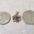 Multi Sapphire Cluster Pendant in 9ct Gold
