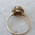 Oval Citrine Solitaire Ring in 9ct Gold, a UK Q or a US 8 1/2