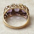 Amethyst Three Stone Ring I 9ct Gold, a UK J 1/2 or a US 5 1/4