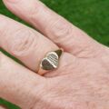 Heart Signet Ring in 9ct Gold, a UK L 1/2 or a US 6 1/4