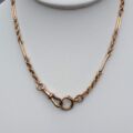 Fancy Link Chain with Dog Clip in 9ct Rose Gold