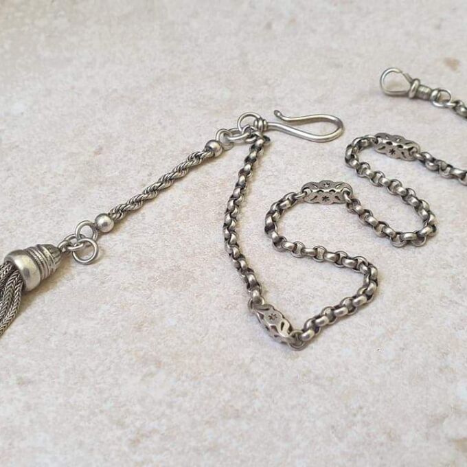 Antique Albertina Watch Chain with Tassle