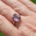 Amethyst Solitaire Ring in 9ct Gold.
