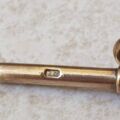 Vintage Heavy Plain T Bar Fob Pendant in 9ct Gold.