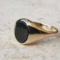 Oval Bloodstone Signet Ring in 9ct Gold, a UK M 1/2 or a US 6 3/4