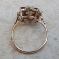 Opal and Garnet Cluster Ring in 9ct Yellow Gold, a UK J or a US 5.