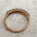 Blue Paste Half Eternity Stacking Band in 9ct Gold,  a UK M 1/2 or a US 6 3/4.