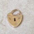 Engraved Front Small Padlock in 9ct Gold