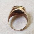 Hematite Centurion Signet Ring in 9ct Gold, a UK J 1/2 or a US 5 1/4