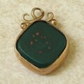 Antique Bloodstone Fob in 9ct Gold