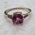 Pink Sapphire Ring in 9ct Gold, a UK R or a US 9.