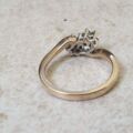 Diamond Twin Daisy Crossover Ring in 9ct Gold, a UK M or a US 6 1/4