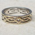 Celtic Knot White Gold Band Ring in 9ct,  a UK M 1/2 or a US 6 3/4.