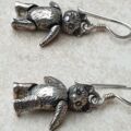 Sterling Silver Teddy Bear Earrings