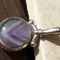 Mother of Pearl and Agate Pendant in Sterling Silver by David Scott Walker.